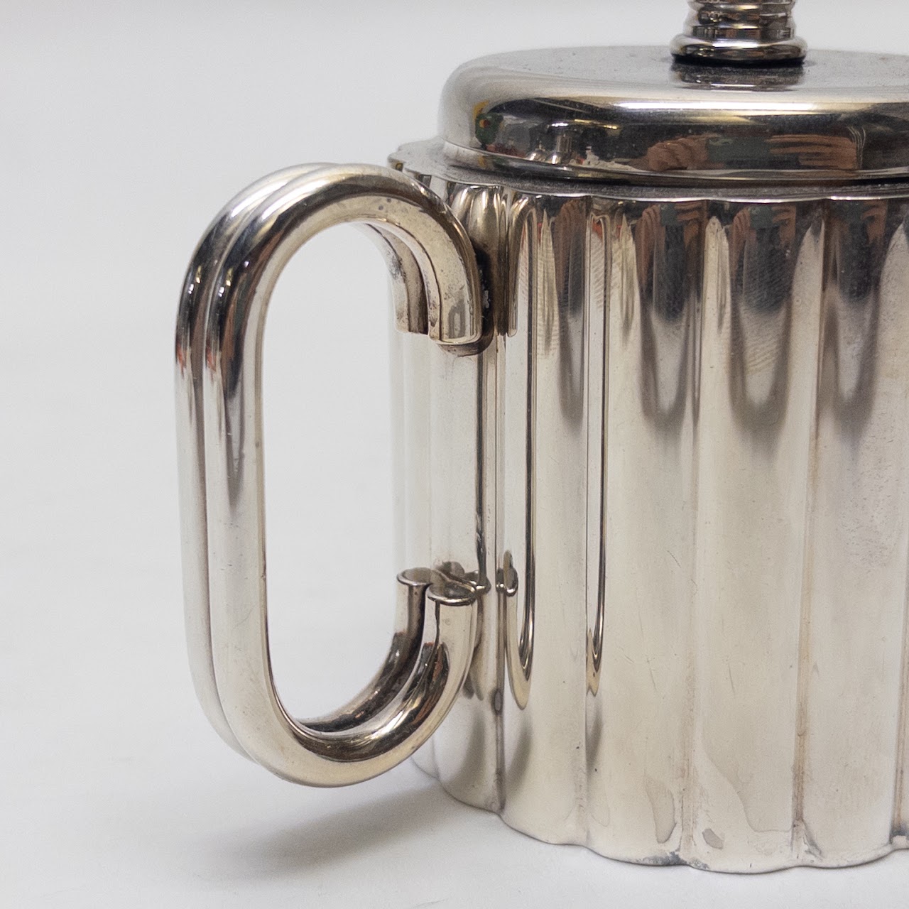 Art Deco D.F. Sanders & Co. Silverplate Fluted Sugar and Creamer