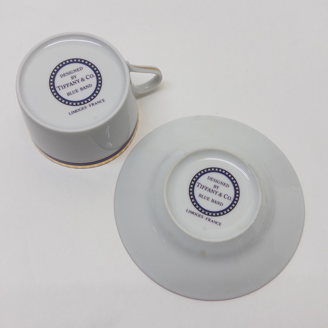 Tiffany & Co. Blue Band Limoges Dinnerware Set