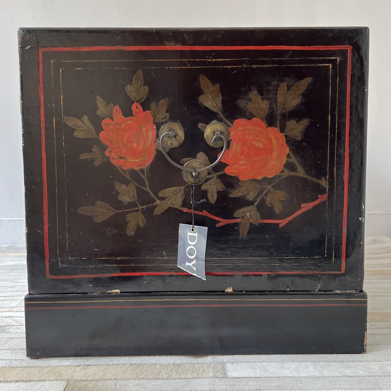 Chinoiserie Hand-Painted and Lacquered Antique Chest #2