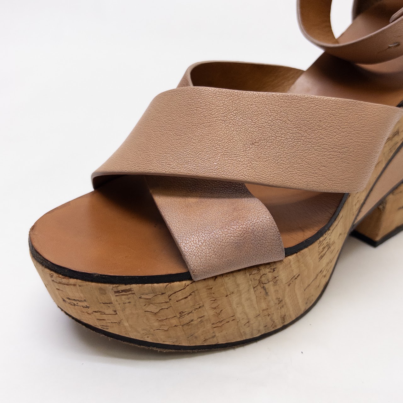 Chloé Leather & Cork Platform Sandals