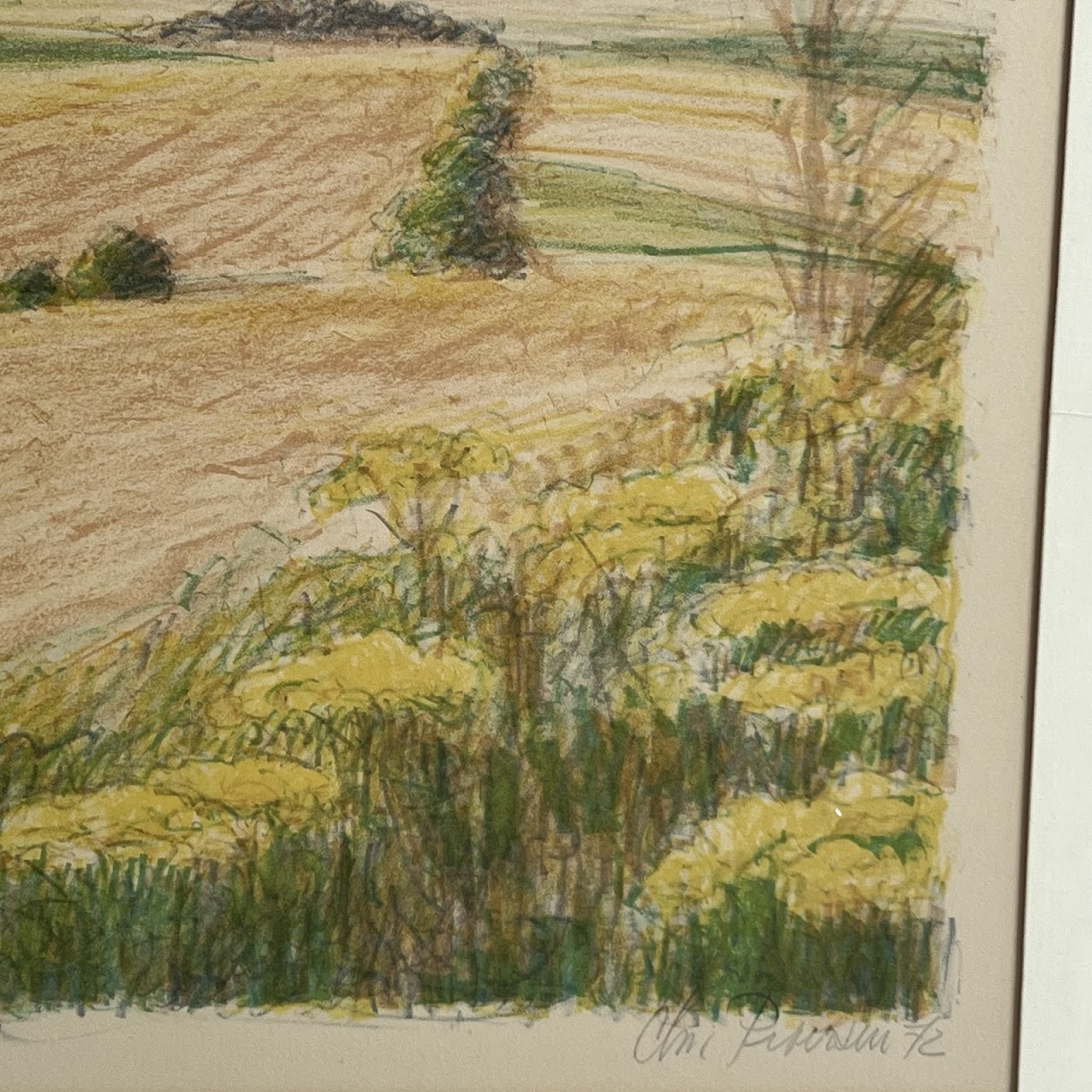 Christian Pedersen 'Landscape' Signed Lithograph