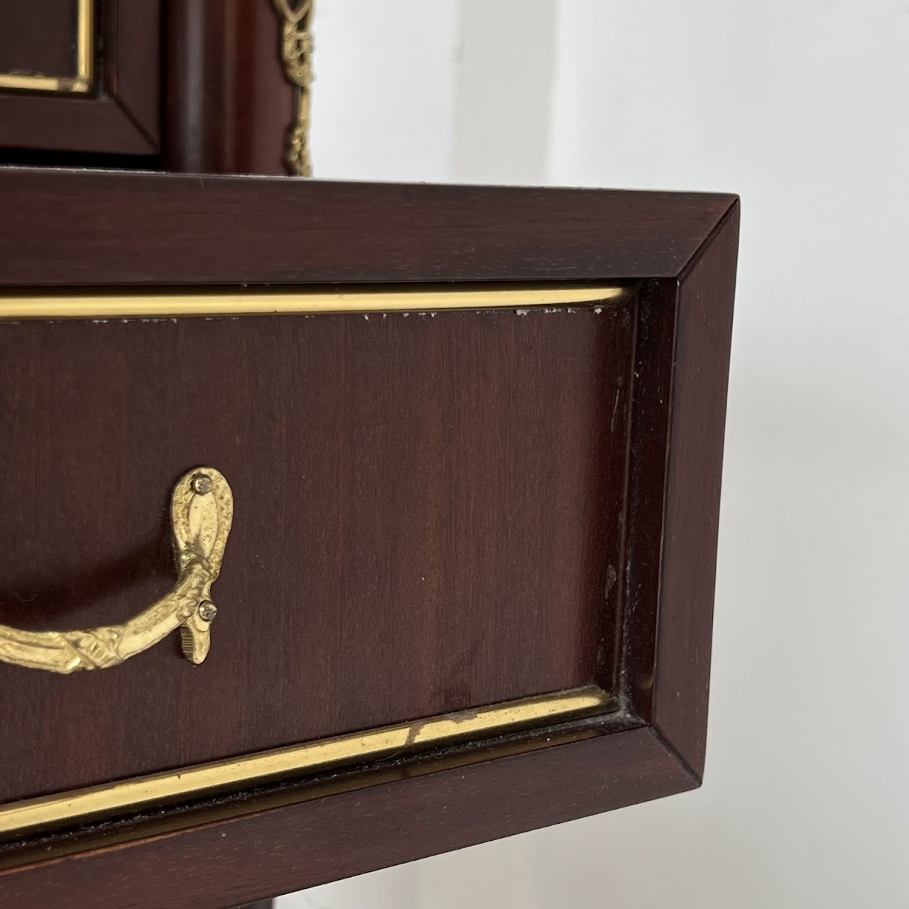 Ormolu Mounted Mahogany Two-Drawer End Table