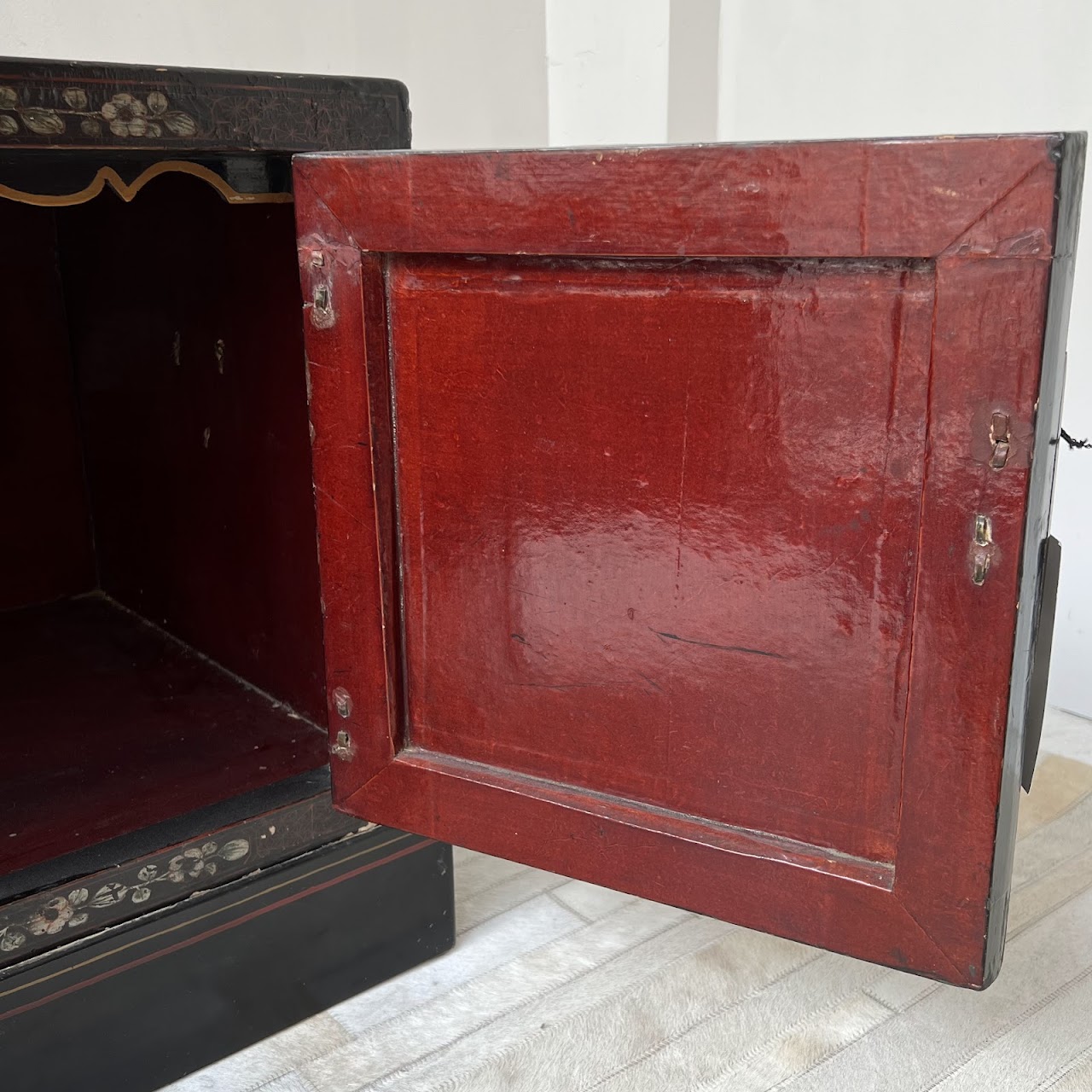 Chinoiserie Hand-Painted and Lacquered Antique Chest #2