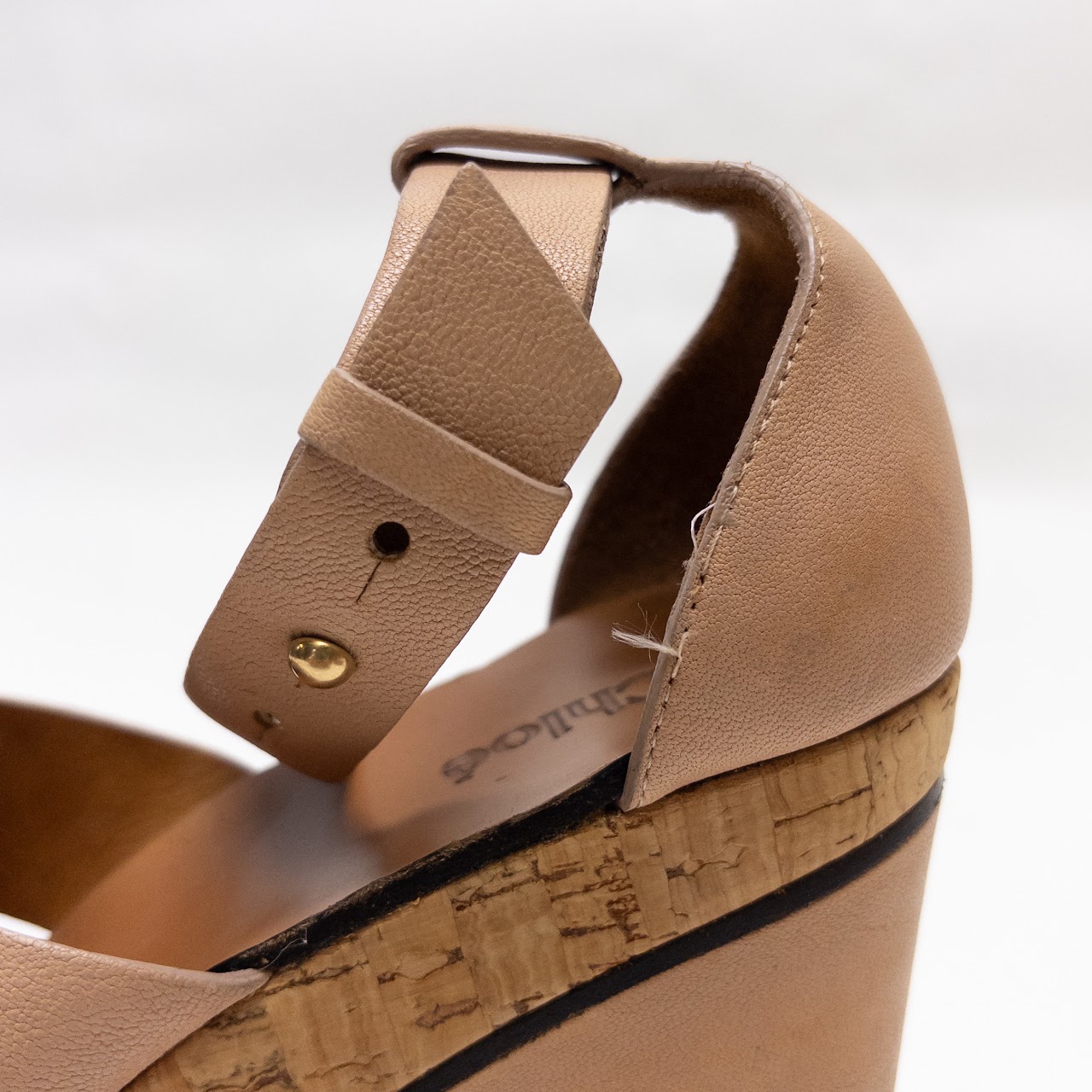 Chloé Leather & Cork Platform Sandals