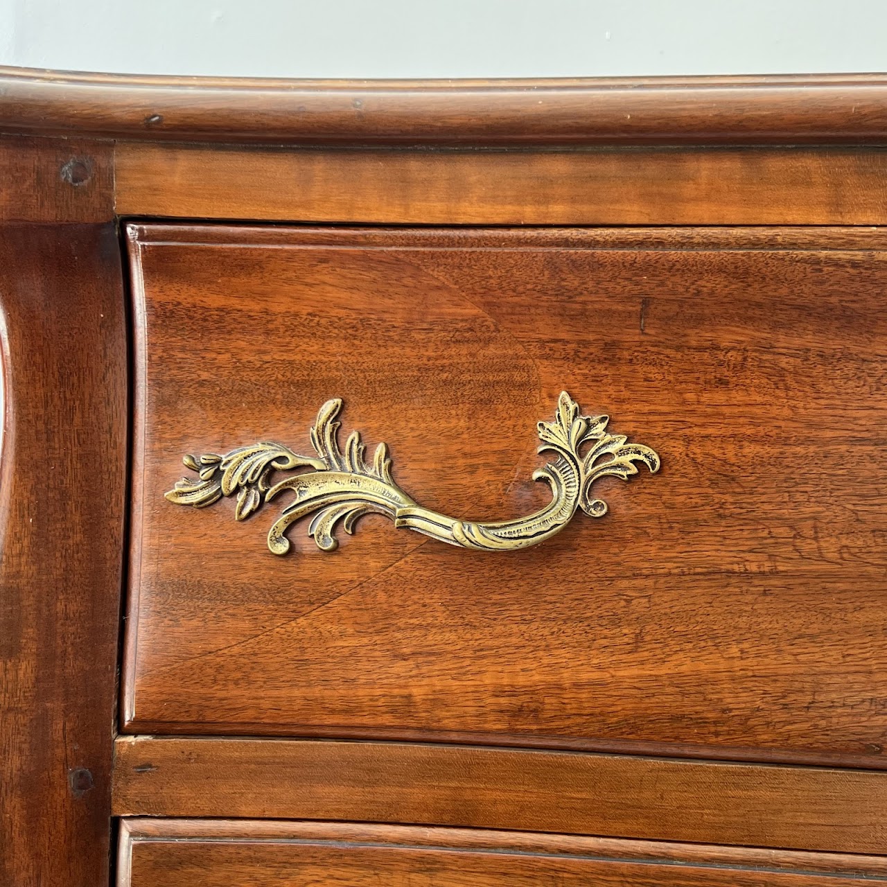 Louis XV Style Mahogany Three Drawer Dresser