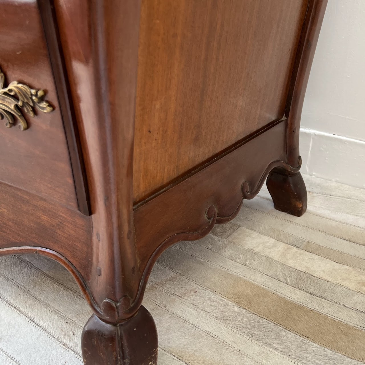 Louis XV Style Mahogany Three Drawer Dresser