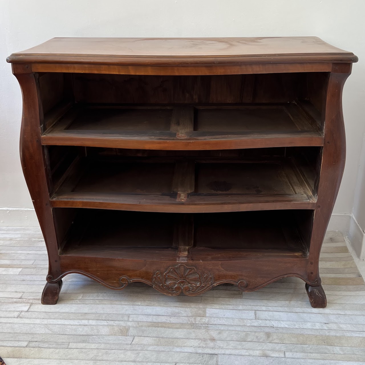 Louis XV Style Mahogany Three Drawer Dresser