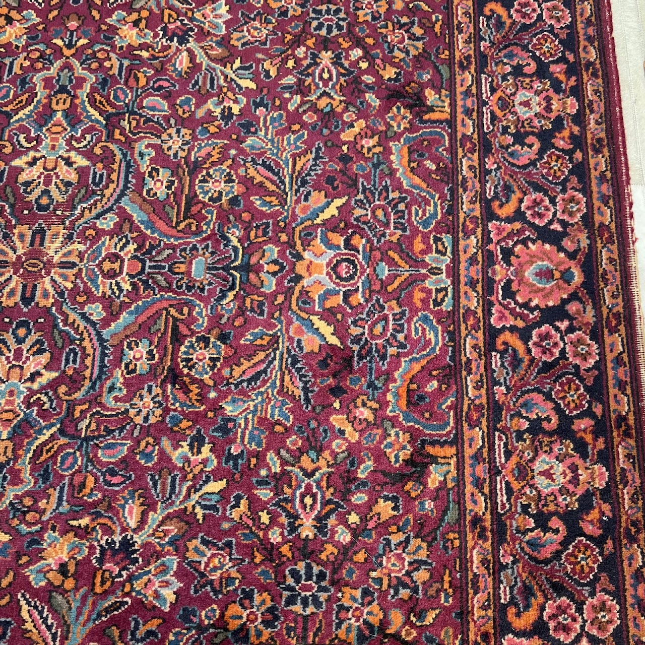 Wool Floral Vintage Area Rug