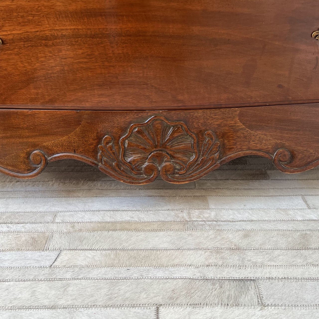 Louis XV Style Mahogany Three Drawer Dresser