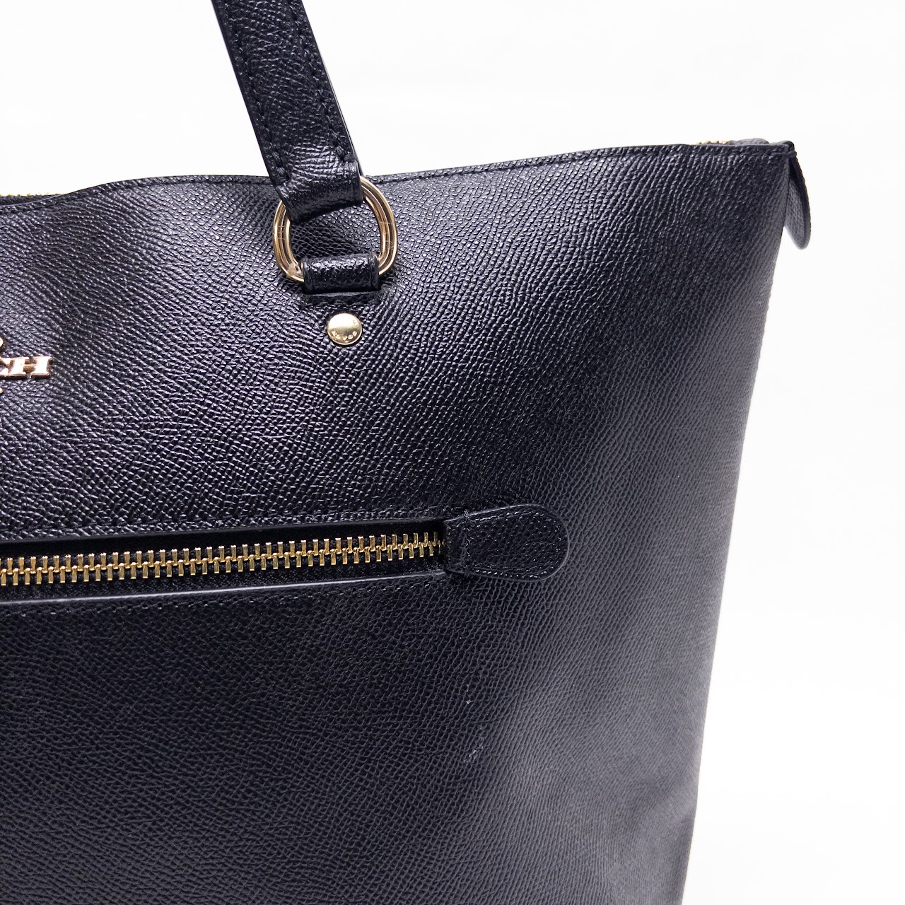 Coach Black Leather Gallery Tote Bag