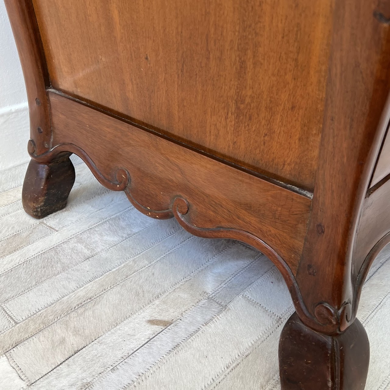 Louis XV Style Mahogany Three Drawer Dresser