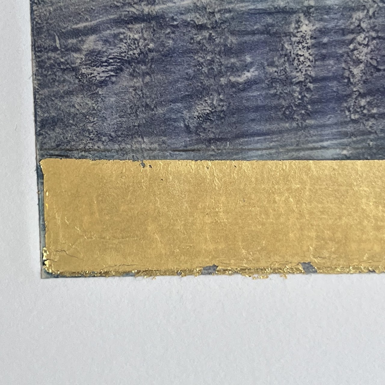 'Herbarium II' Signed Aquatint Etching, Chine Collé and Gold Leaf Monotype