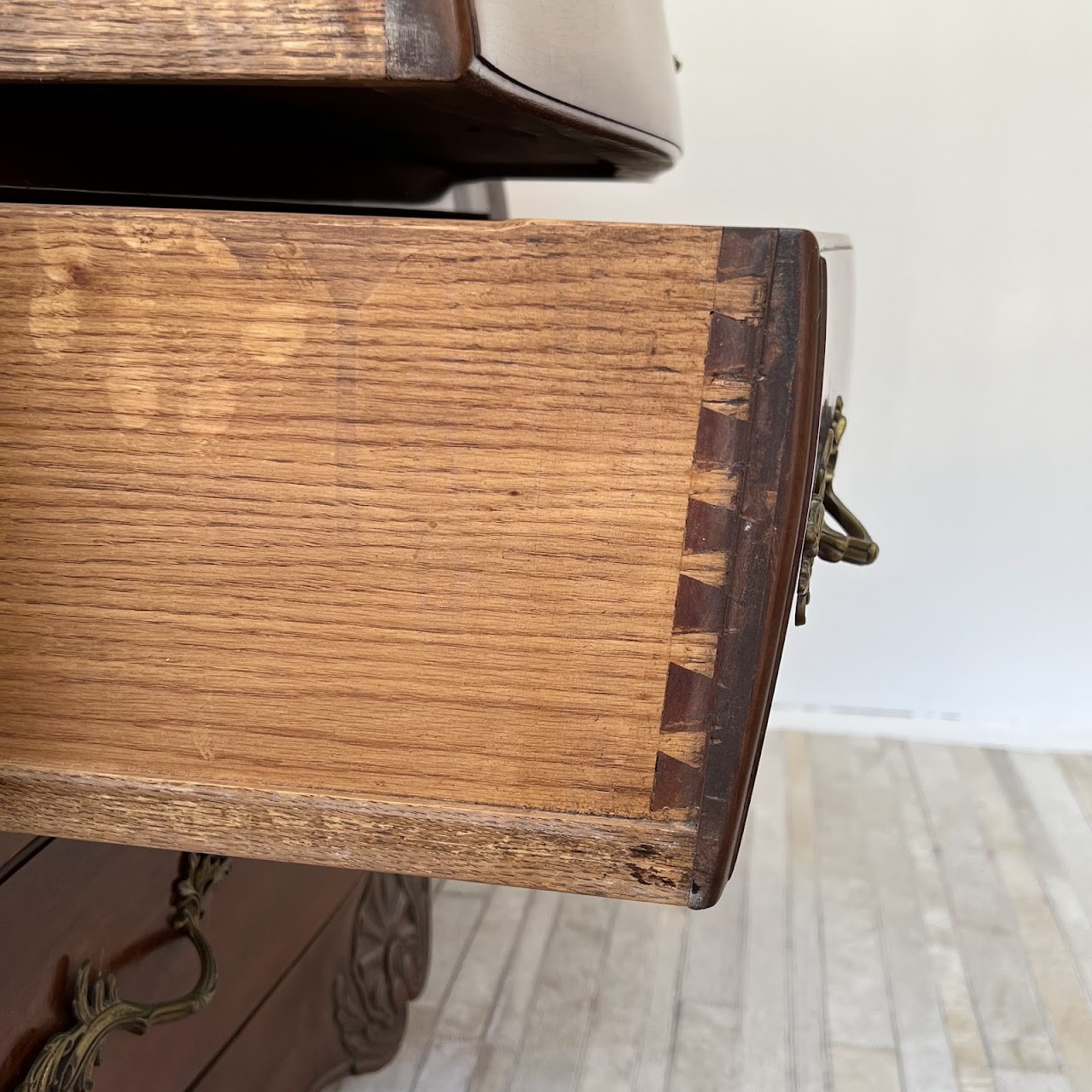 Louis XV Style Mahogany Three Drawer Dresser