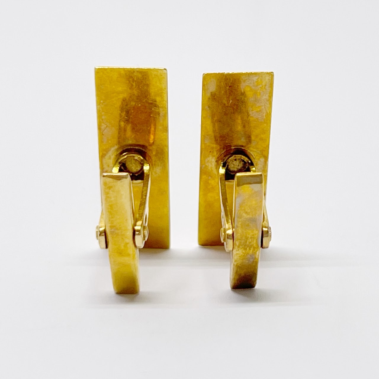 18K Gold Etched Cufflinks