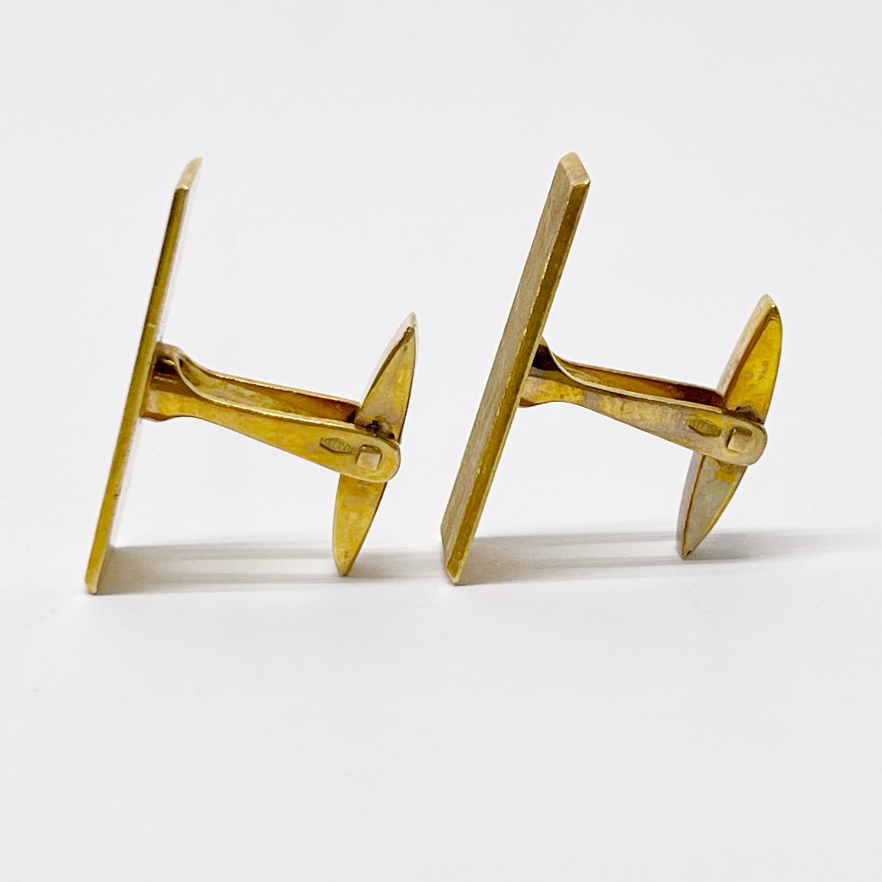 18K Gold Etched Cufflinks