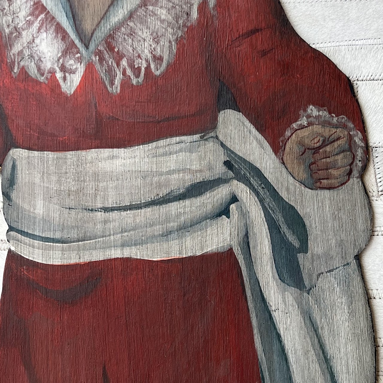 Antique Hand-Painted Plywood Cutout After Francisco de Goya 'Portrait of Manuel Osorio Manrique de Zúñiga'