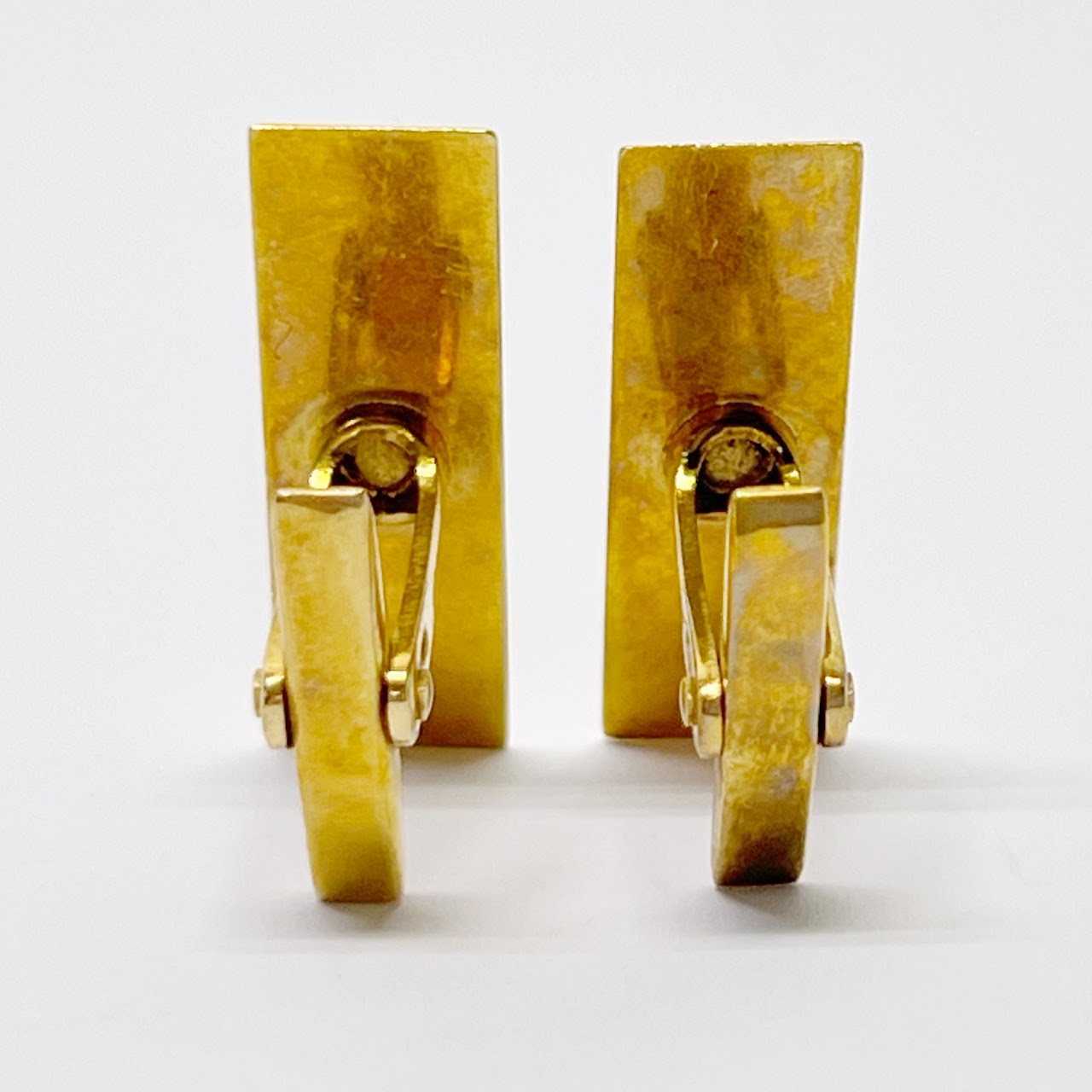 18K Gold Etched Cufflinks