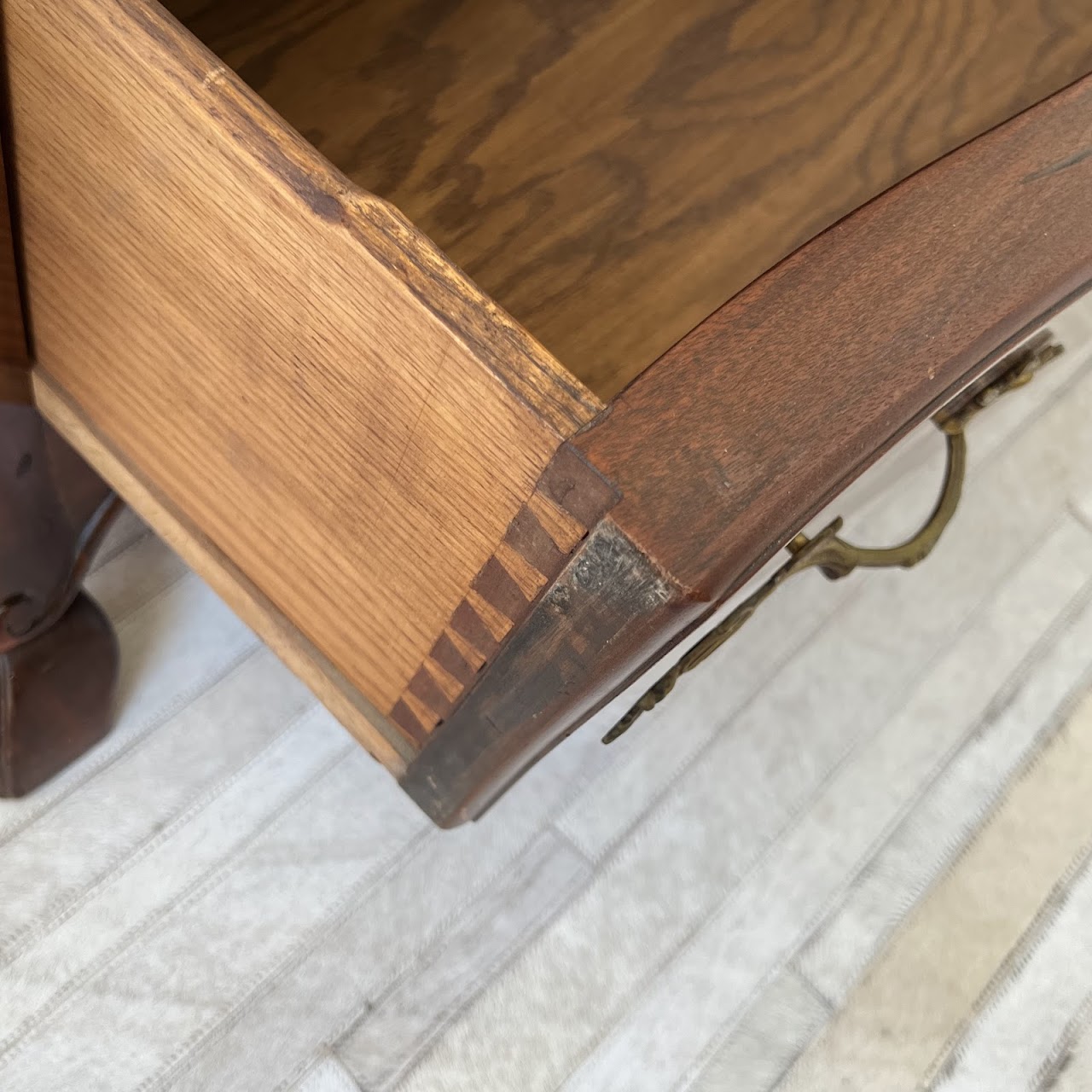 Louis XV Style Mahogany Three Drawer Dresser