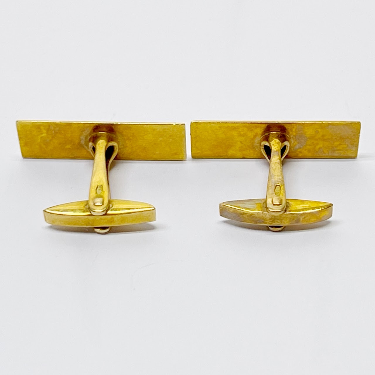 18K Gold Etched Cufflinks