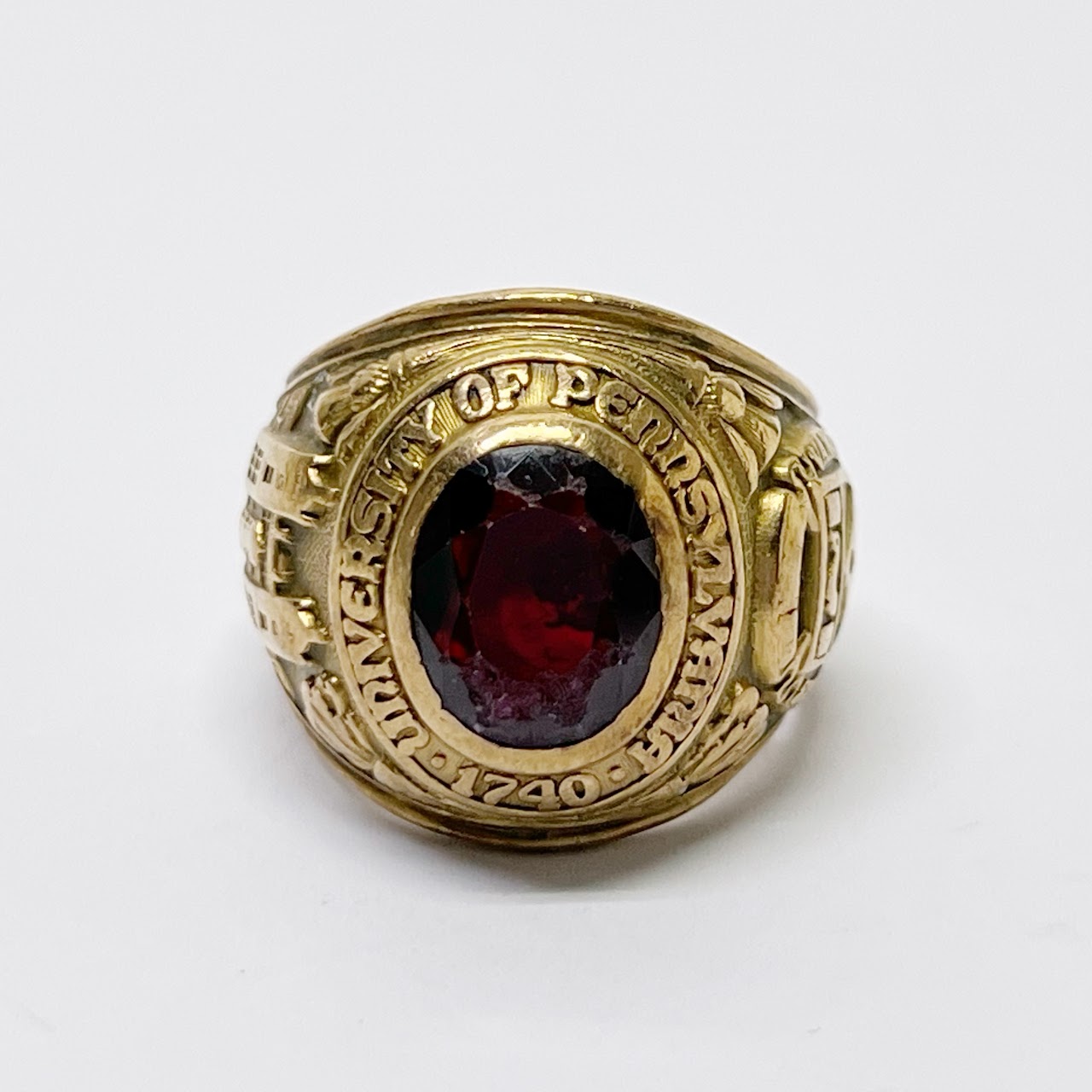 10K Gold and Garnet University of Pennsylvania Class Ring