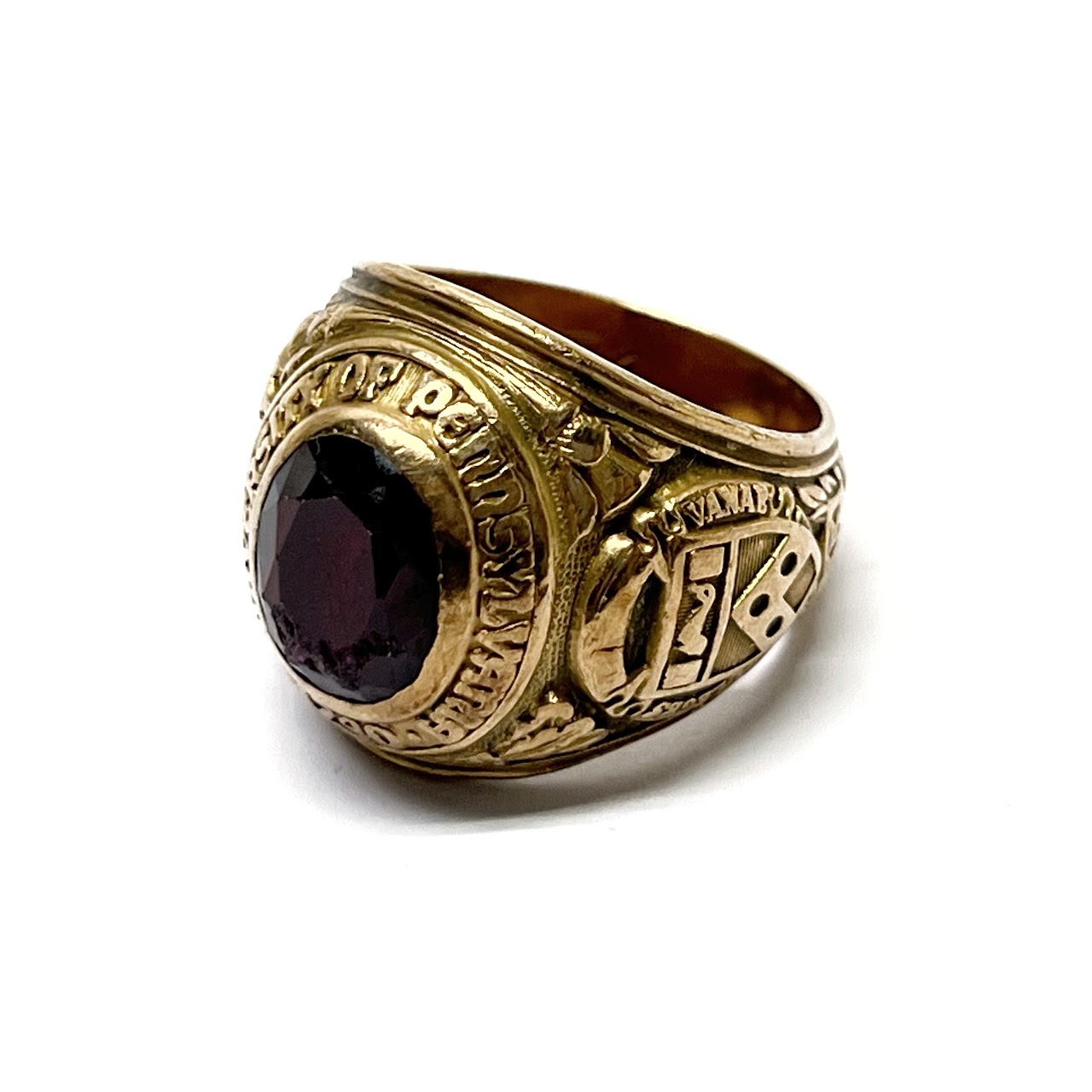 10K Gold and Garnet University of Pennsylvania Class Ring