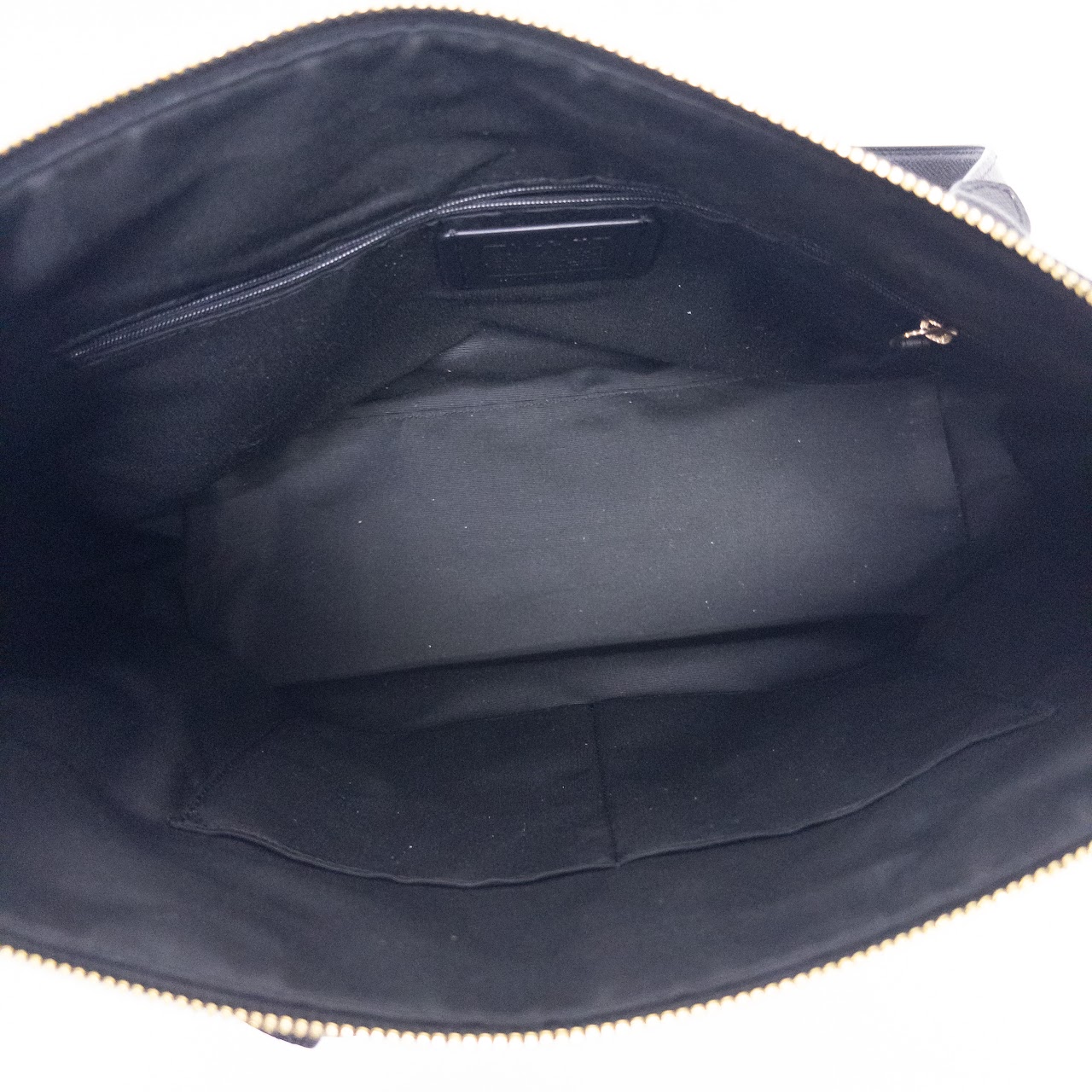 Coach Black Leather Gallery Tote Bag