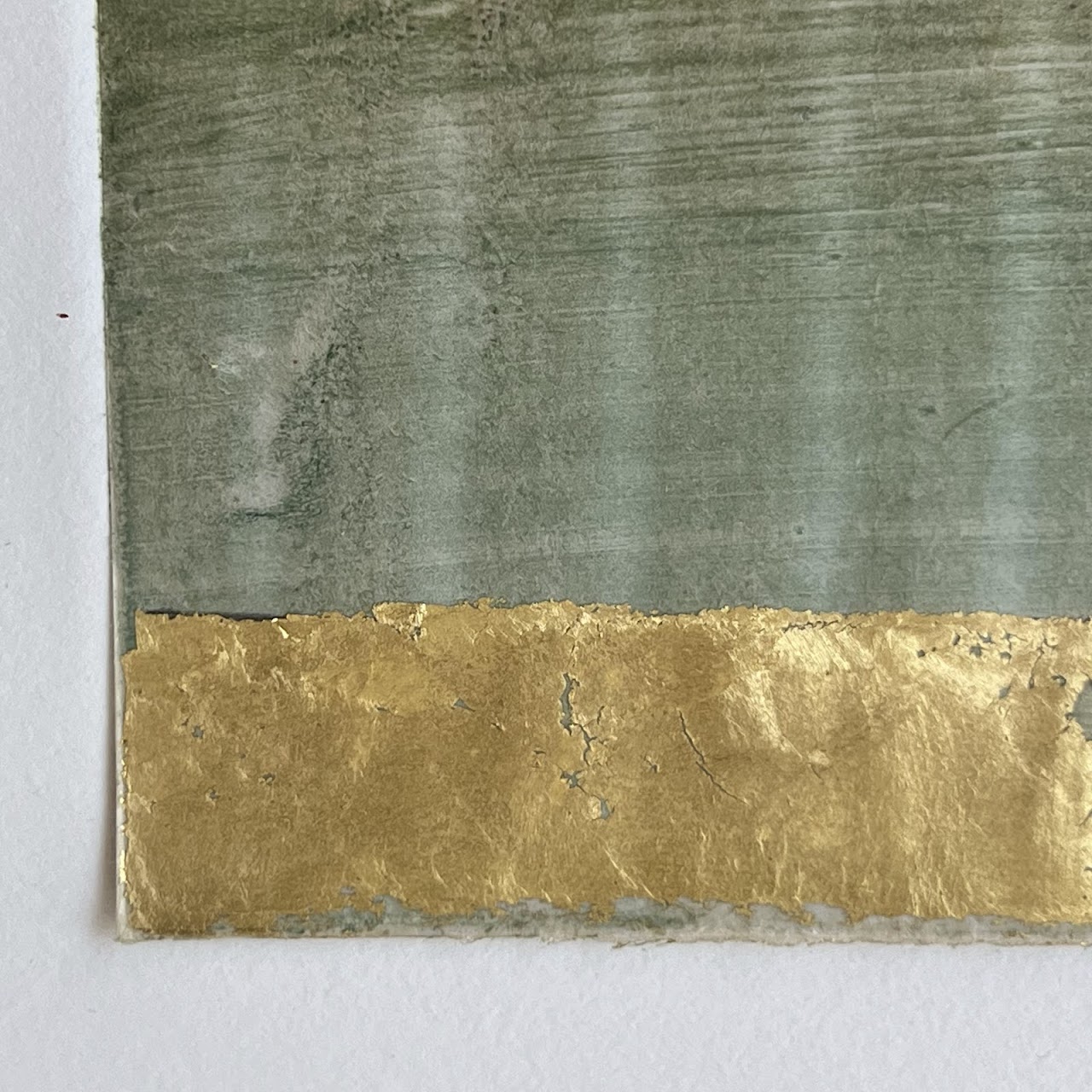 'Herbarium I' Signed Aquatint Etching, Chine Collé and Gold Leaf Monotype