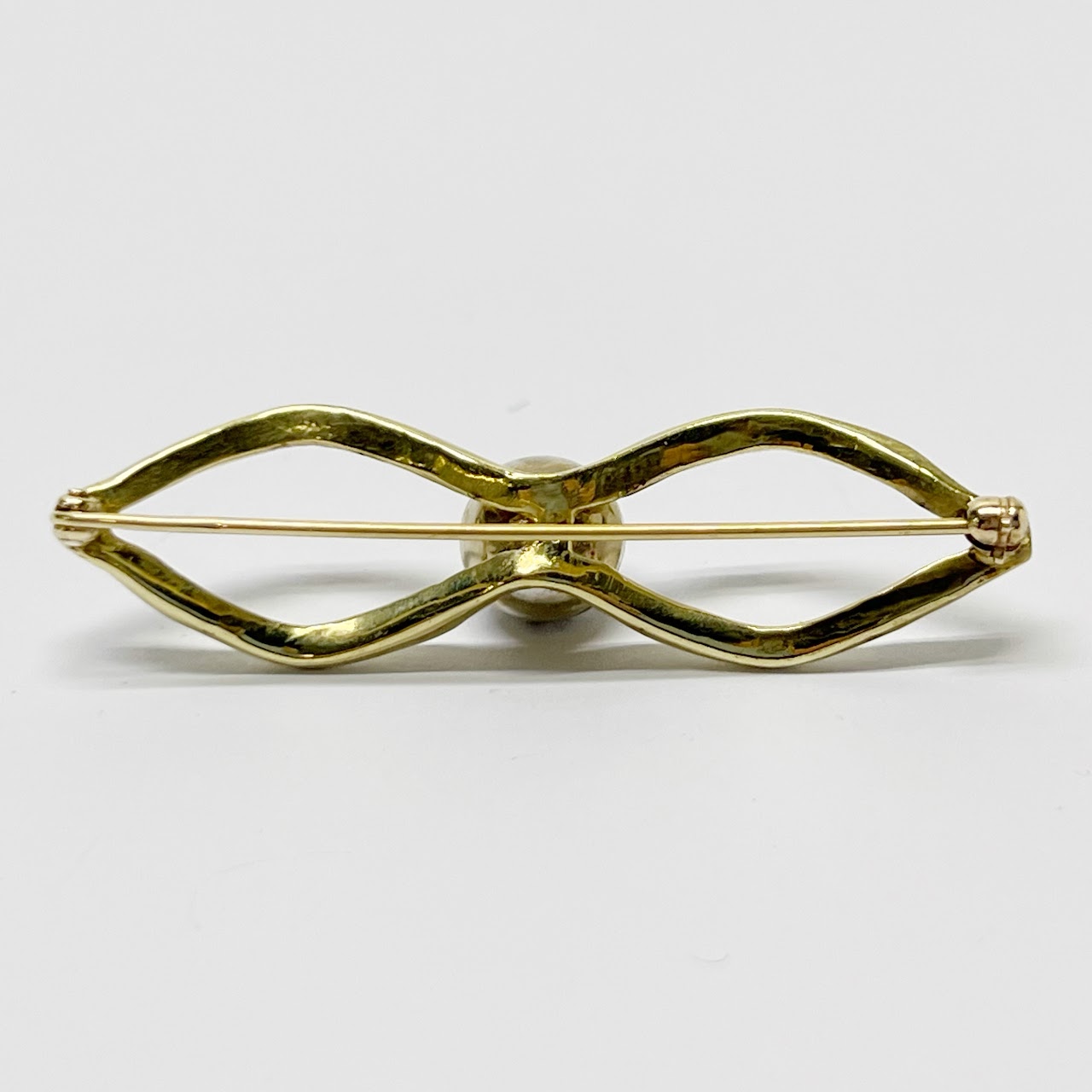 14K Gold and Diamond Brooch