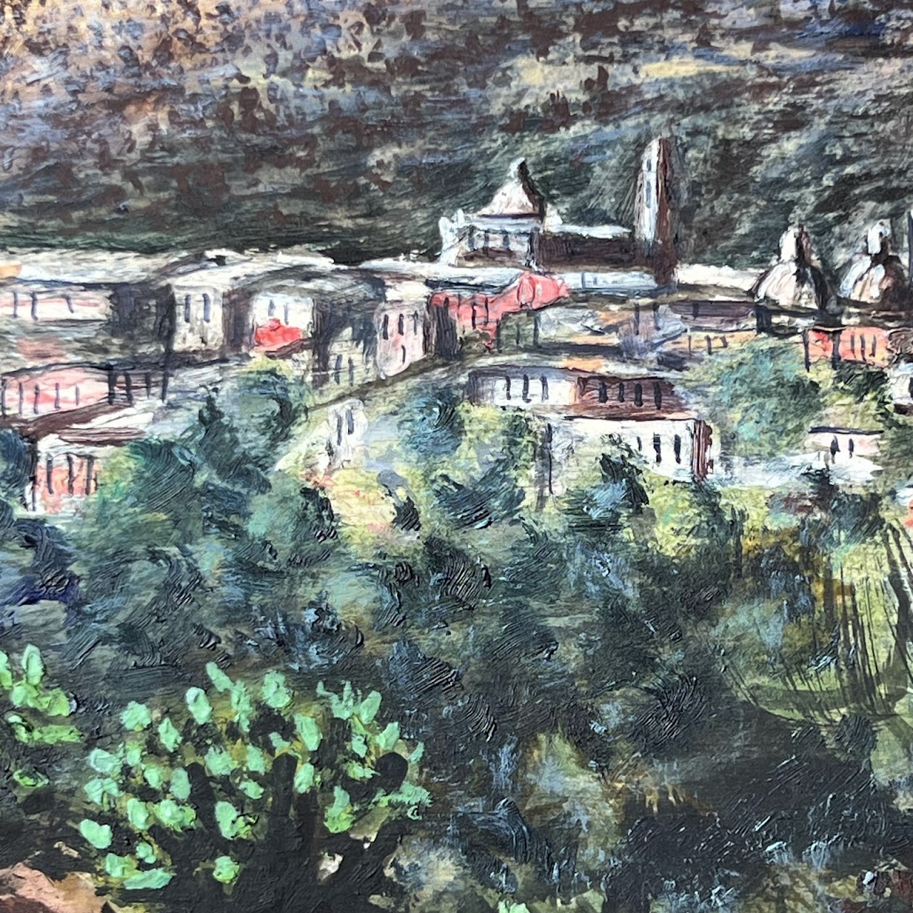 Amador Lugo Guadarrama 'Valle de San Miguel' Signed Mexican Landscape Painting, 1963