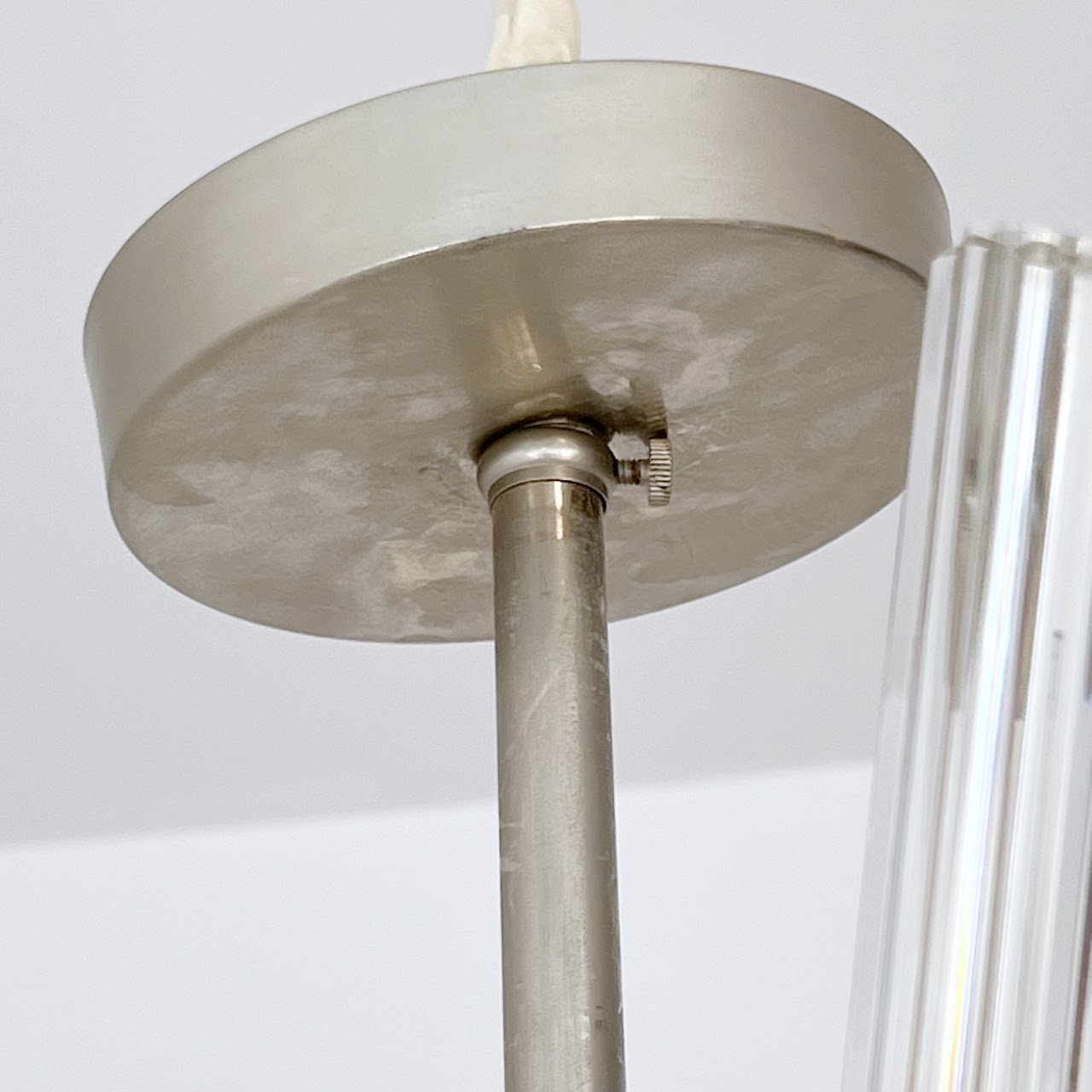 Mid-Century Modern Italian Chrome and Glass Sputnik Chandelier