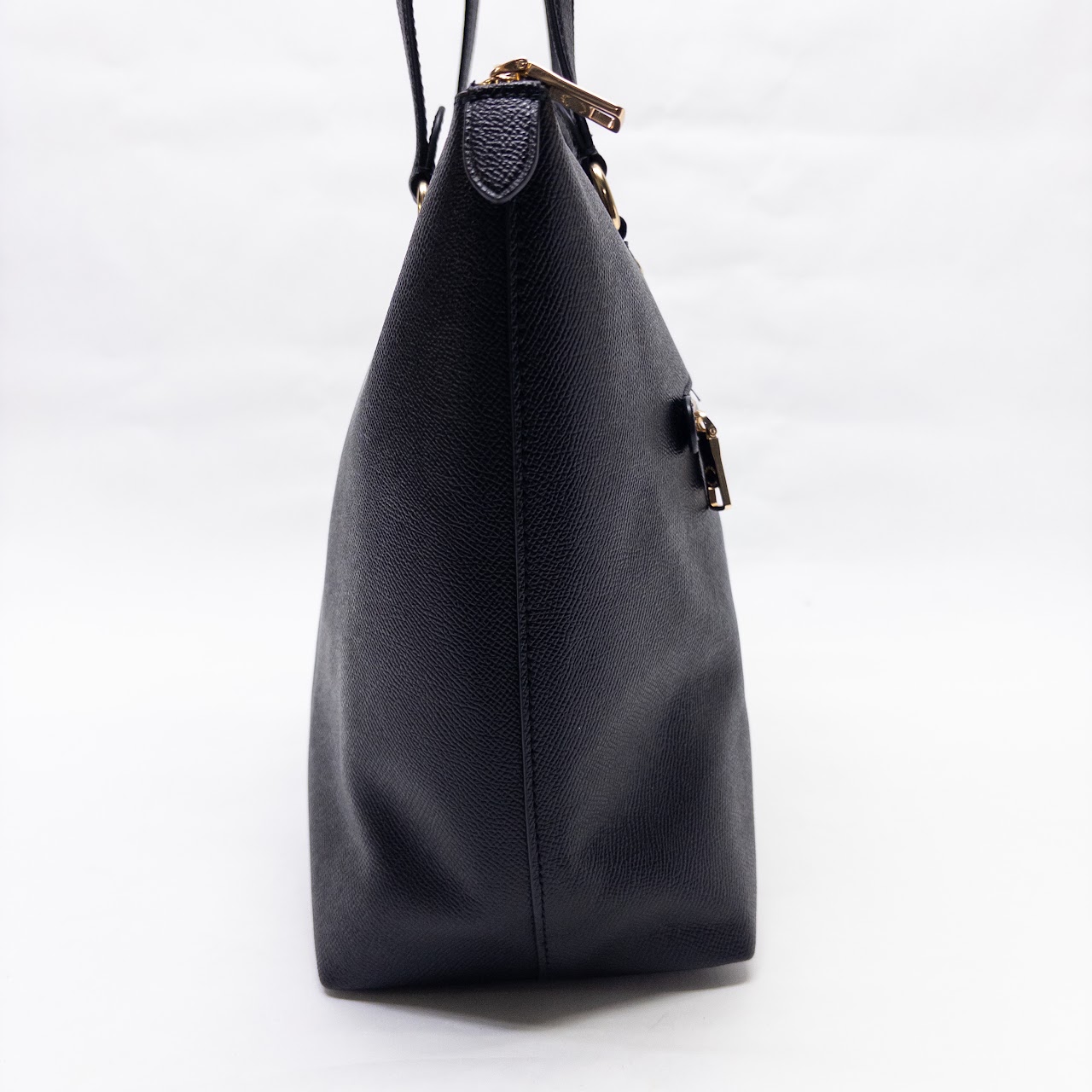 Coach Black Leather Gallery Tote Bag