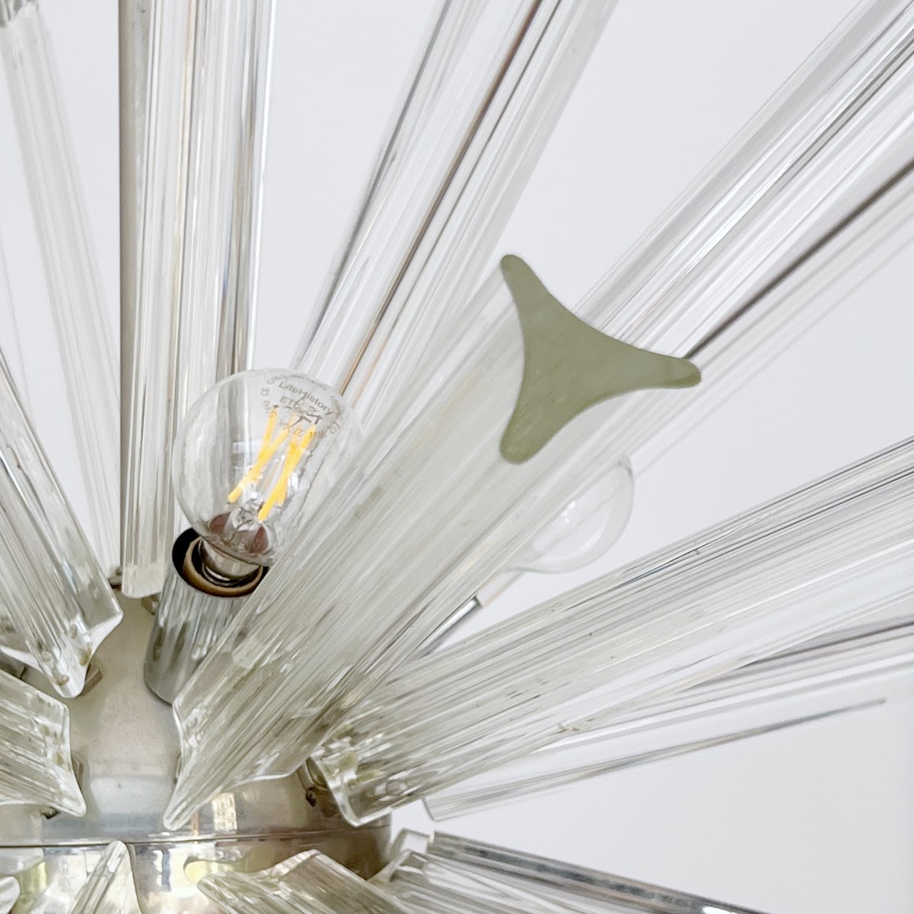 Mid-Century Modern Italian Chrome and Glass Sputnik Chandelier