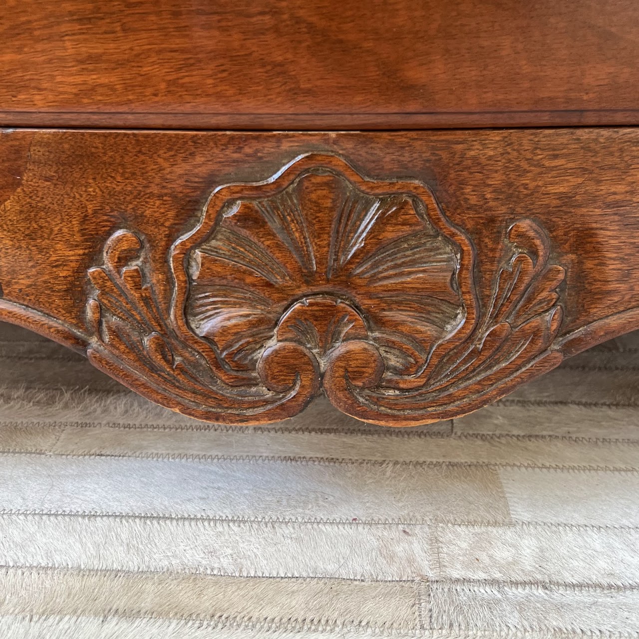 Louis XV Style Mahogany Three Drawer Dresser