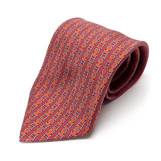 Hermès Red H Buckle Silk Tie