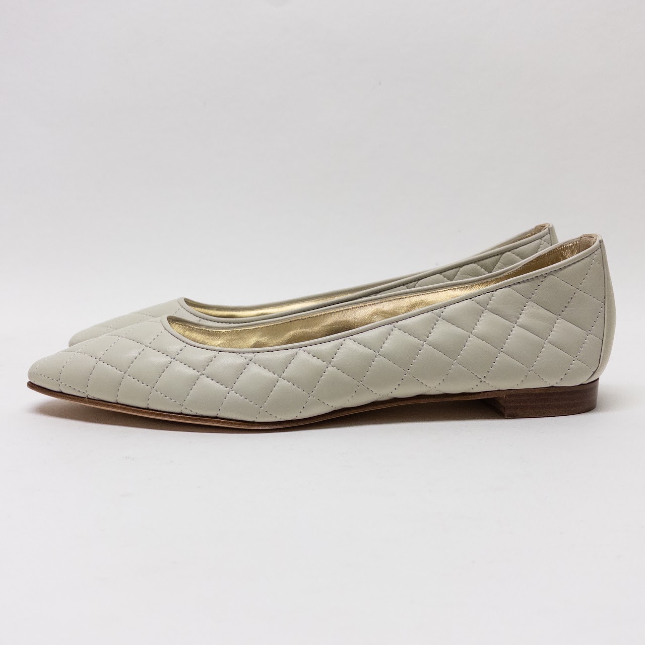 Manolo Blahnik New Giungla Quilted Ballet Flats