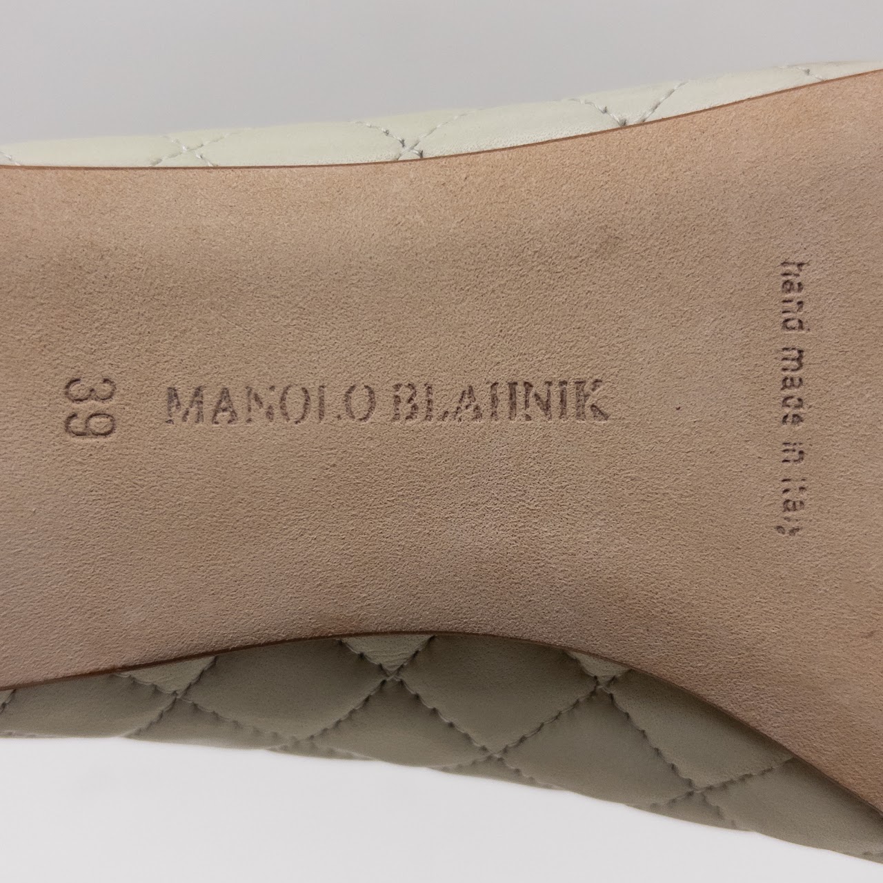 Manolo Blahnik New Giungla Quilted Ballet Flats