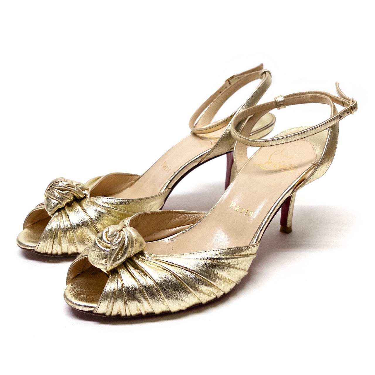 Christian Louboutin Marchavekel 85 Knotted Peep Toe Sandals