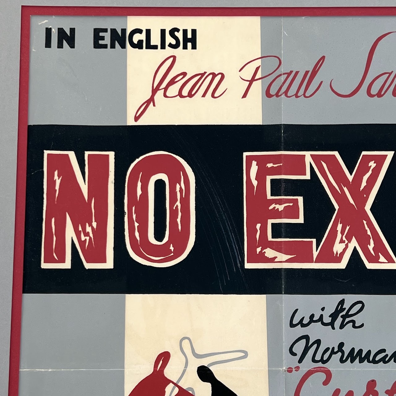 Jean Paul Sartre 'No Exit' Original French Silkscreen Theatre Poster