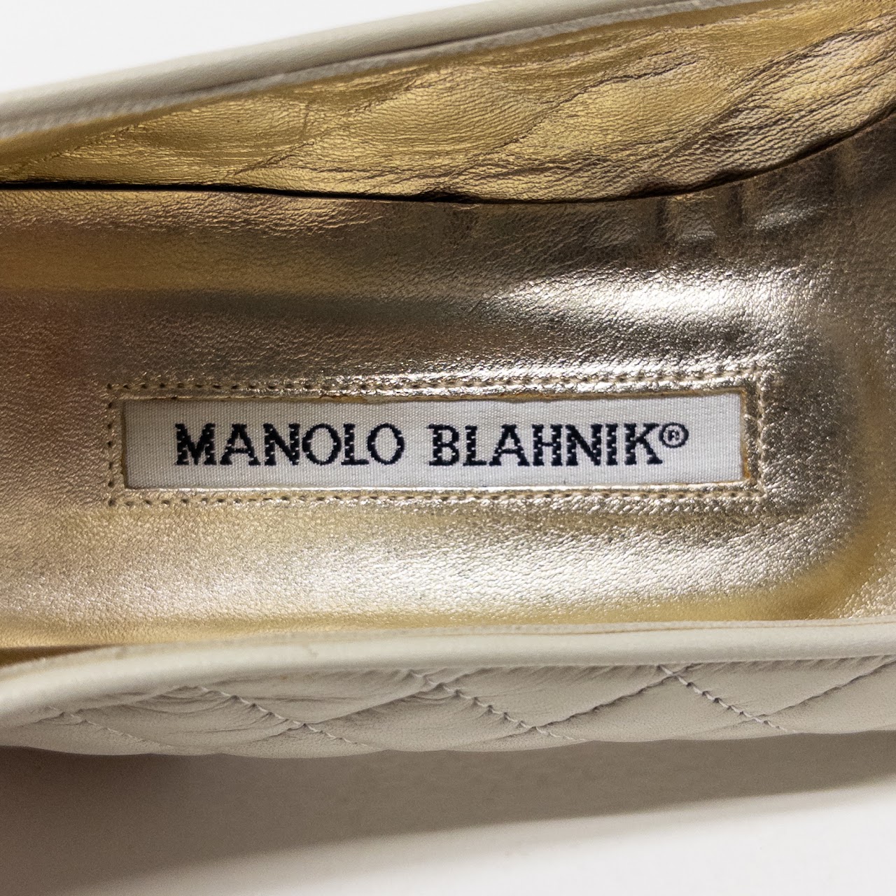 Manolo Blahnik New Giungla Quilted Ballet Flats