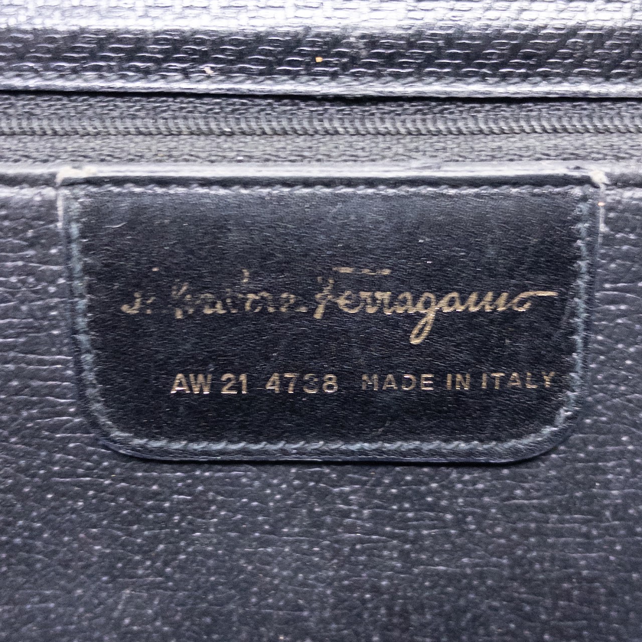 Salvatore Ferragamo Vintage Embossed Leather Shoulder Bag