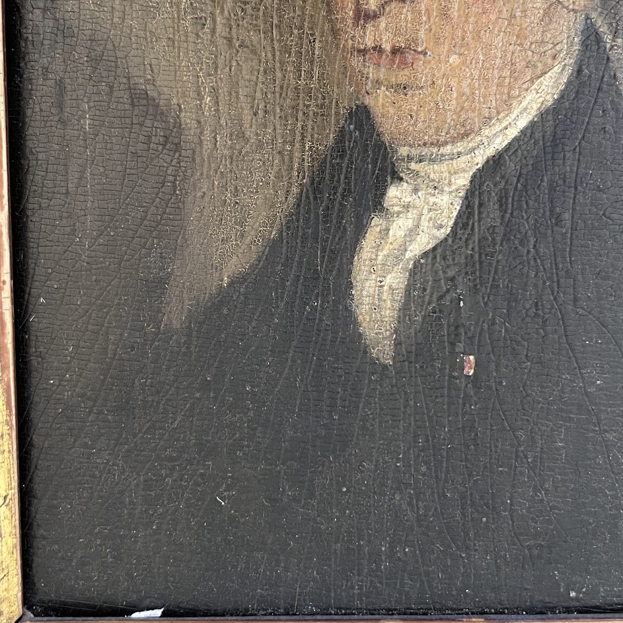 Antique Oil on Panel Portrait Painting