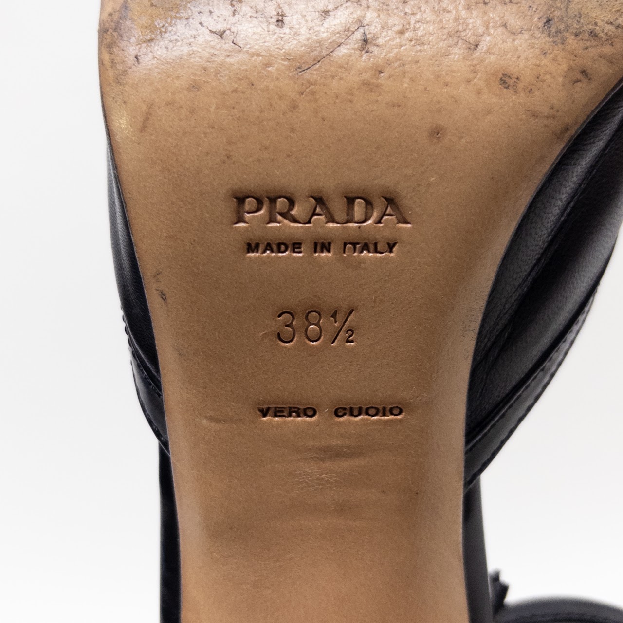 Prada Embellishment D'Orsay Ankle Strap Pumps