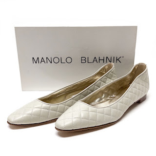 Manolo Blahnik New Giungla Quilted Ballet Flats