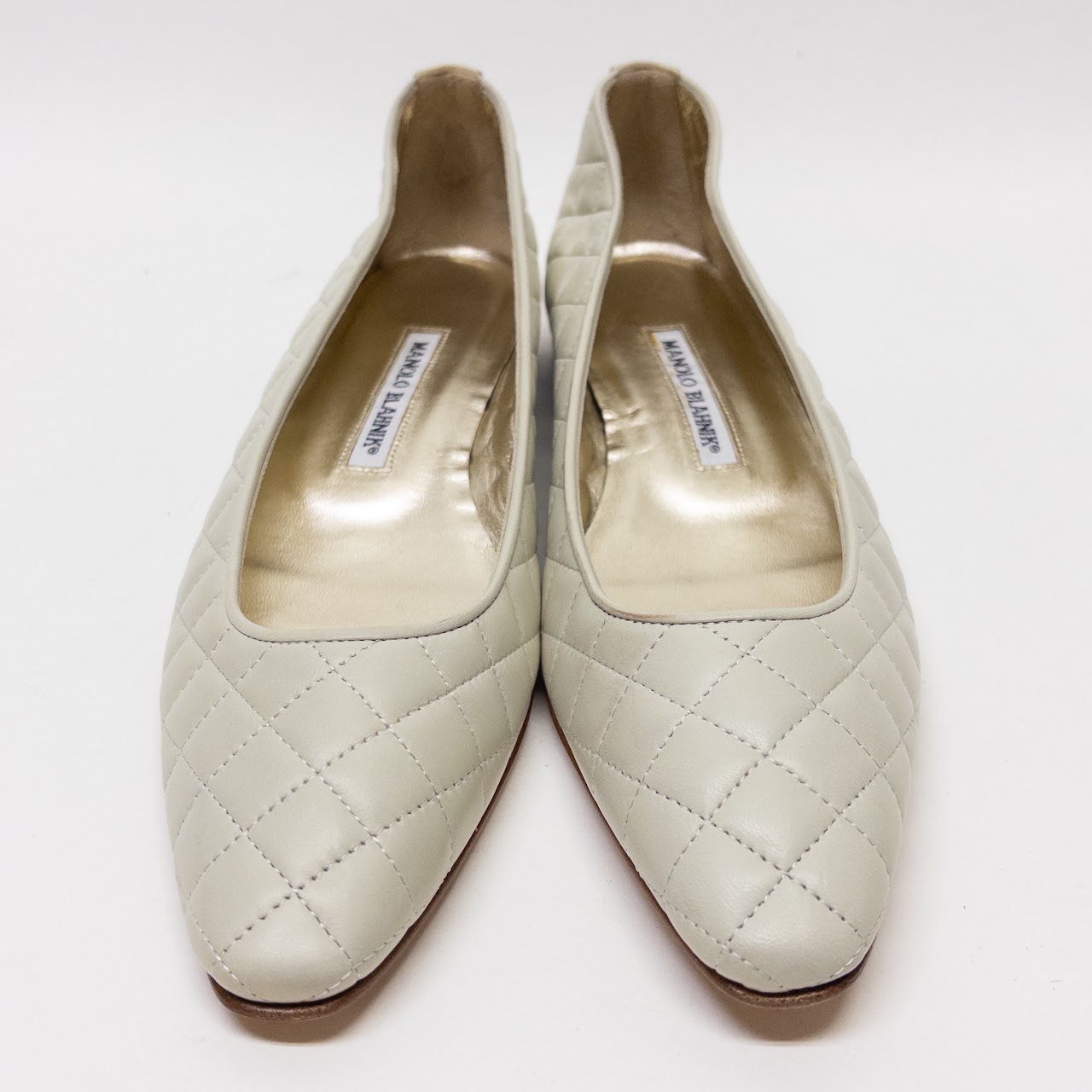 Manolo Blahnik New Giungla Quilted Ballet Flats