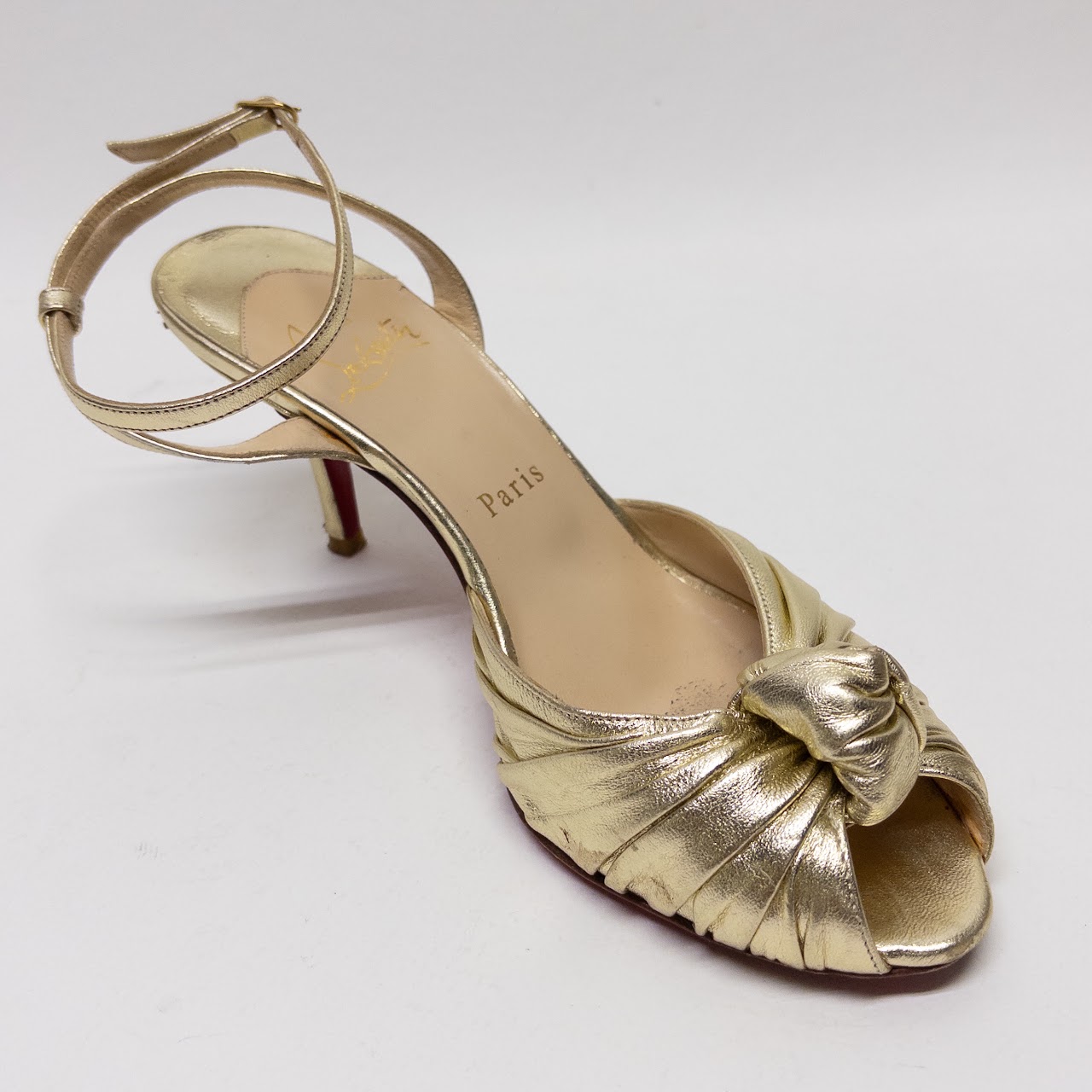 Christian Louboutin Marchavekel 85 Knotted Peep Toe Sandals