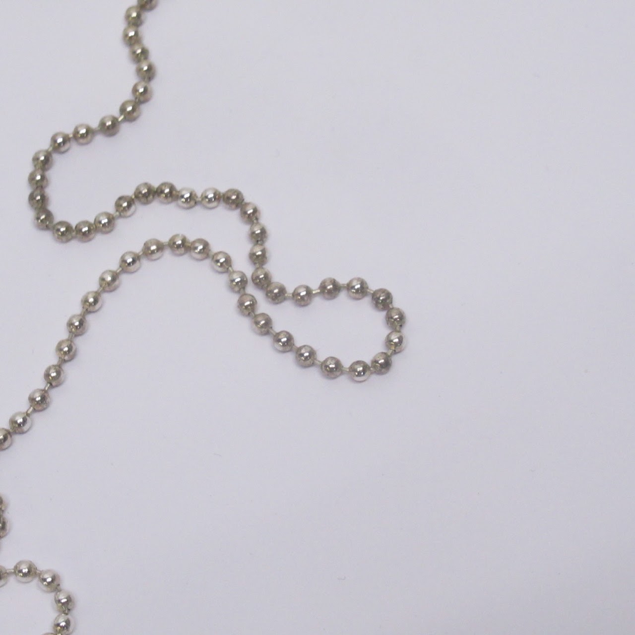 Tiffany & Co. Sterling Silver Beaded Chain Necklace