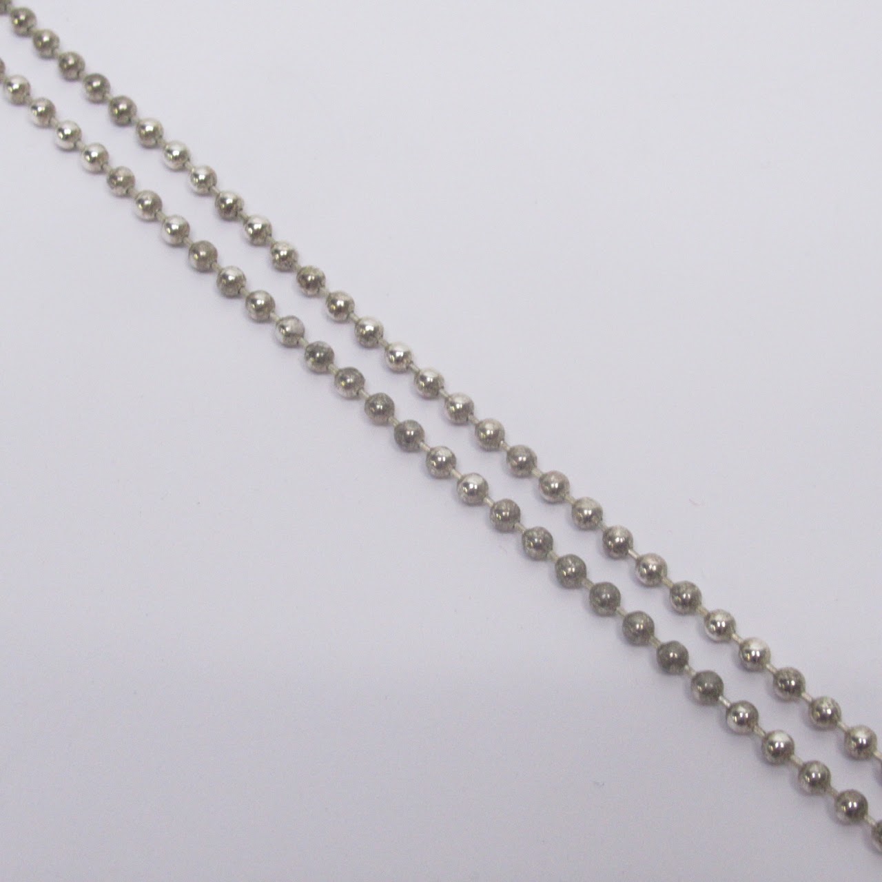 Tiffany & Co. Sterling Silver Beaded Chain Necklace