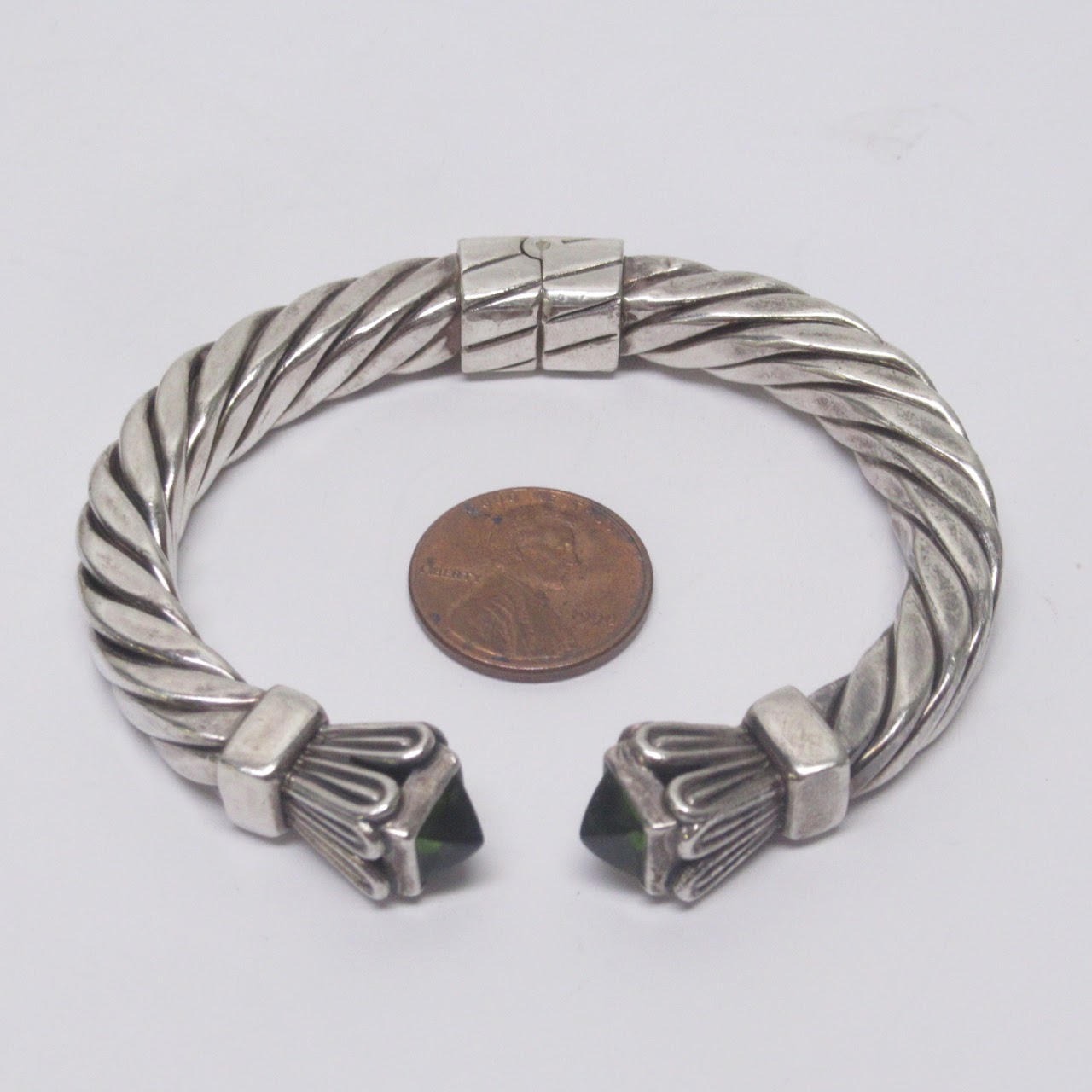 Sterling Silver Hinged Cuff Bracelet