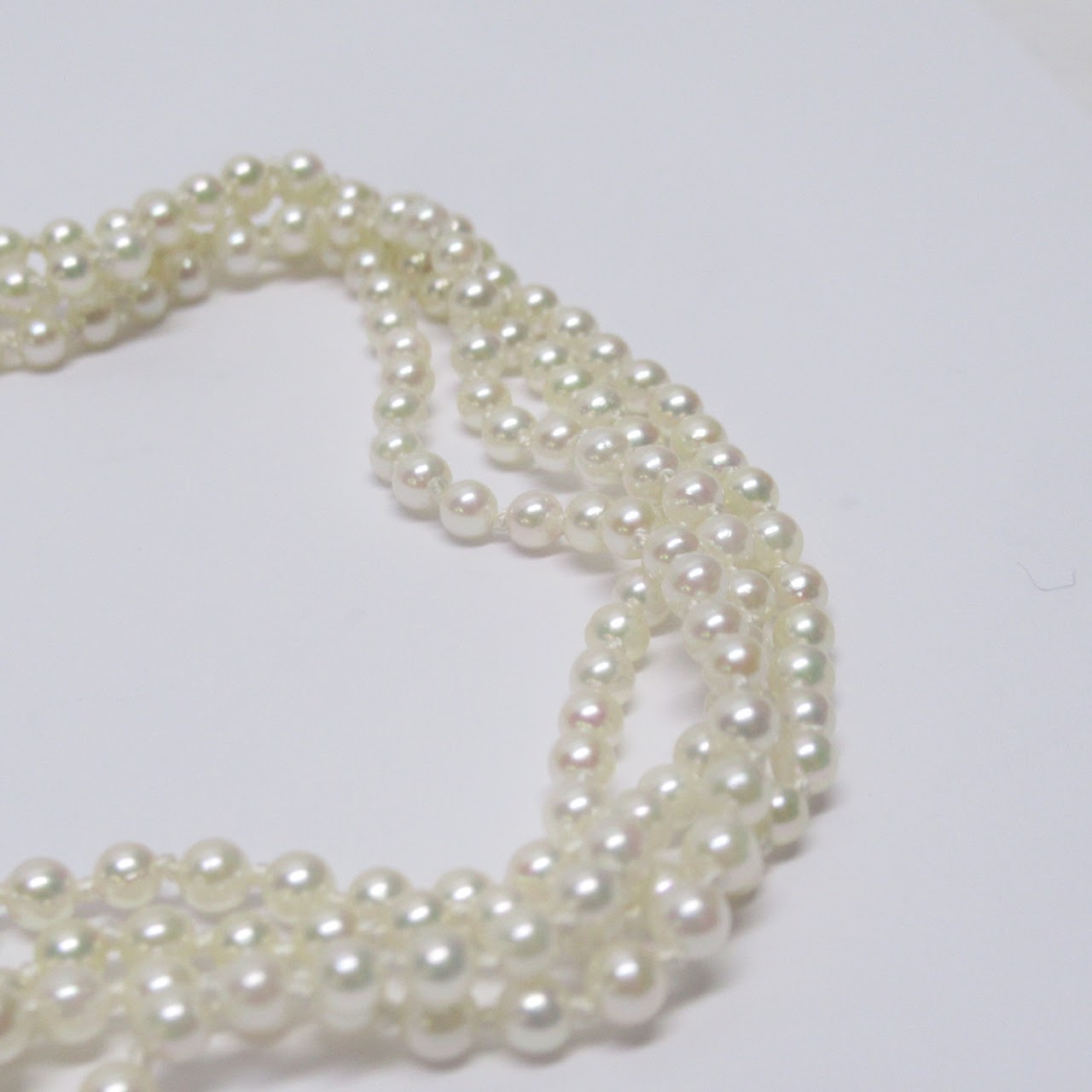 Pearl & 14K Gold Four Strand Necklace