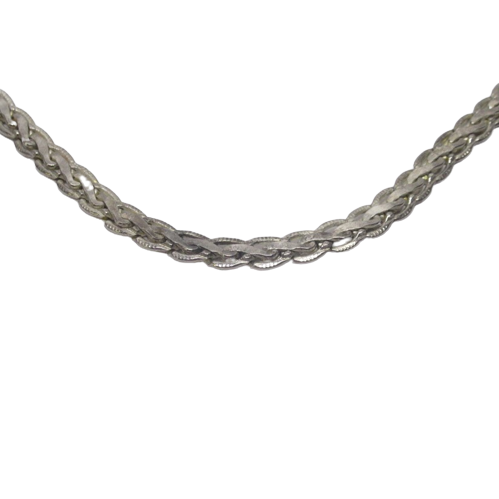 Sterling Silver Braided Chain Necklace